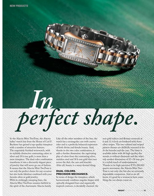 Magazine â€œInsightâ€ No.6 (PDF) - Carl F. Bucherer