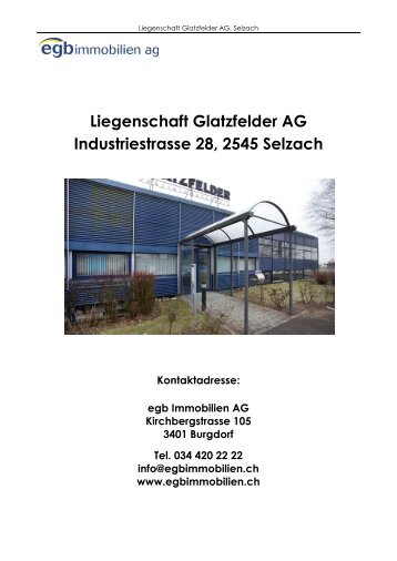 Liegenschaft Glatzfelder AG Industriestrasse 28, 2545 Selzach