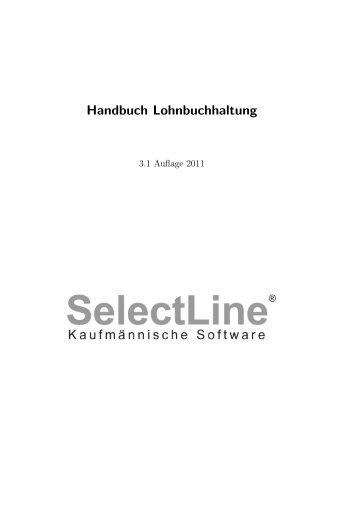 SelectLine Lohn Handbuch