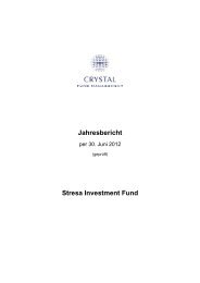Jahresbericht Stresa Investment Fund - Crystal Fund Management AG