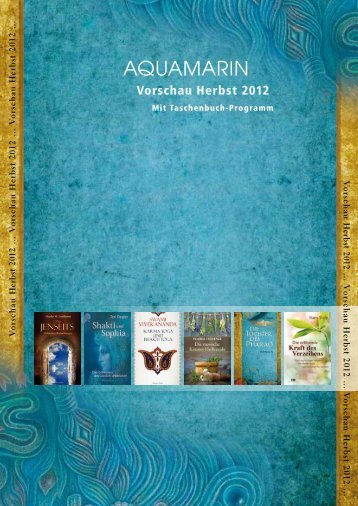 Aquamarin Verlagsvorschau Herbst 2012