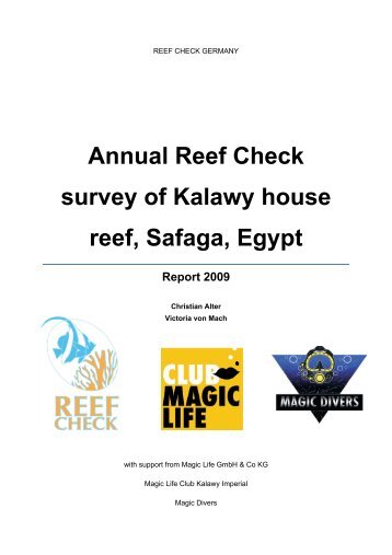 Reef Check Study - Magic Life - Report 2009 - RSEC - Red Sea ...