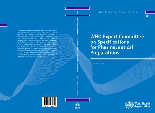 WHO Technical Report Series, No. 981 - World Health Organization