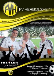 FV Herbolzheim Stadionheft News 2011-2012. - FuÃŸballverein ...