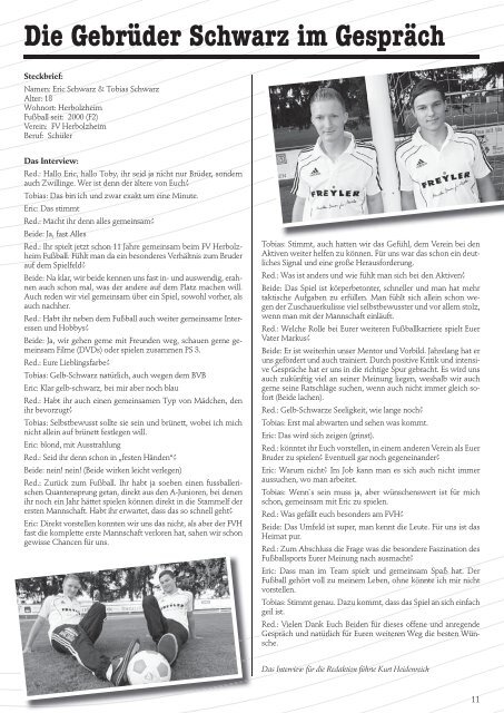 FV Herbolzheim Stadionheft News 2011-2012. - FuÃŸballverein ...