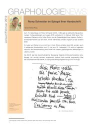 Romy Schneider im Spiegel ihrer Handschrift - Graphologie News