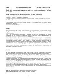 Etude de la perception de la pollution intÃ©rieure par les ...