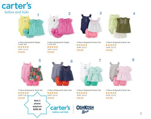 Carters Mexico catalogo mayoreo y menudeo