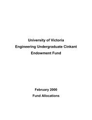 University of Victoria Engineering Undergraduate ... - UVic ESS