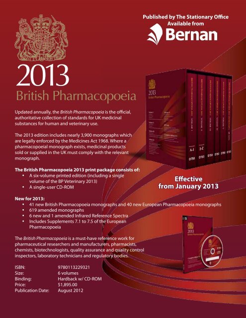 British Pharmacopoeia - Bernan