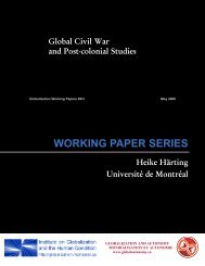 Global Civil War and Post-colonial Studies - McMaster University