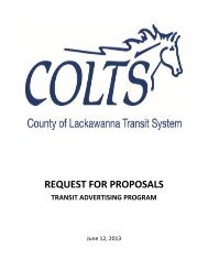 request for proposals transit advertising program - COLTS Bus