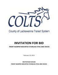 invitation for bid front bumper mounted stainless steel ... - COLTS Bus