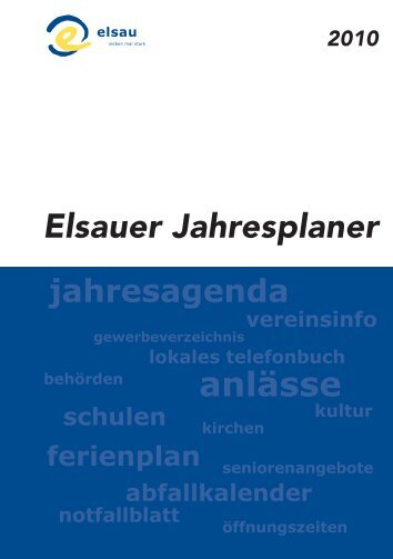 Elsauer Jahresplaner - Gewerbeverein Elsau-Schlatt