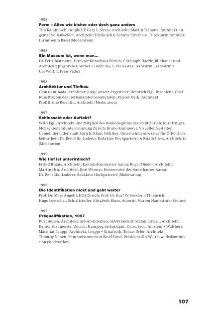 Jahresbericht 2011, Print / PDF - Architekturforum Zürich