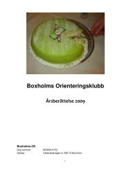 ÃrsberÃ¤ttelse 2009 - Boxholms OK