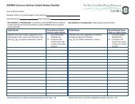 ASFMRA Course or Seminar Content Review Checklist