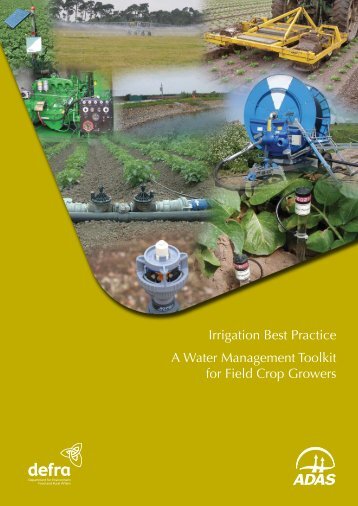 Irrigation Best Practice A Water Management Toolkit for Field Crop ...