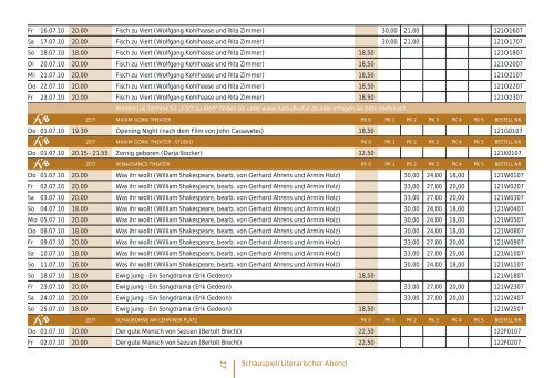 06/2010 Spielplan ab Juli - Freie Volksbühne Berlin