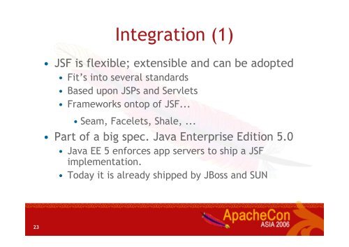 JSF and Apache MyFaces in Action - ApacheCon