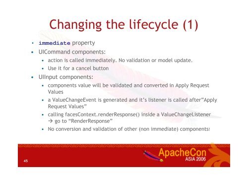 JSF and Apache MyFaces in Action - ApacheCon