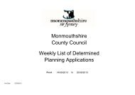 Monmouthshire County Council Weekly List of Determined Planning ...