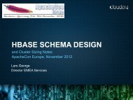 HBASE SCHEMA DESIGN - ApacheCon