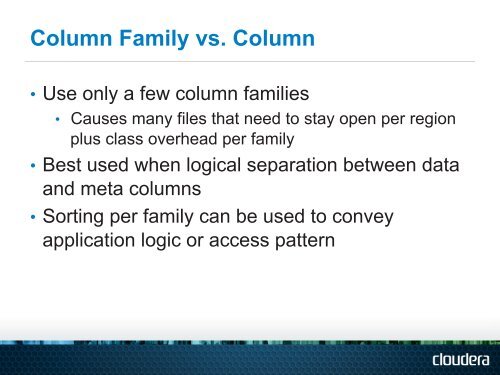 HBASE SCHEMA DESIGN - ApacheCon