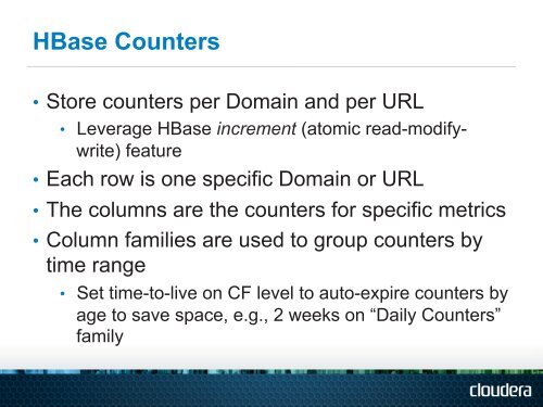 HBASE SCHEMA DESIGN - ApacheCon