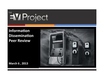 Information Dissemination Peer Review - The EV Project