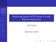 Interfacing Apache HTTP Server 2.4 with External Applications