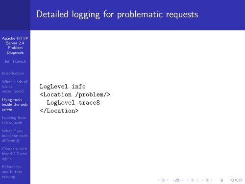 Apache HTTP Server 2.4 Problem Diagnosis