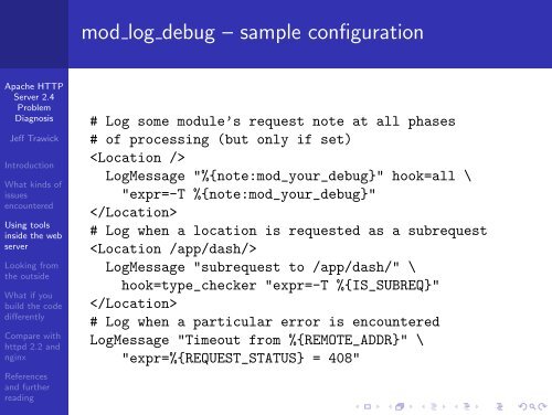 Apache HTTP Server 2.4 Problem Diagnosis