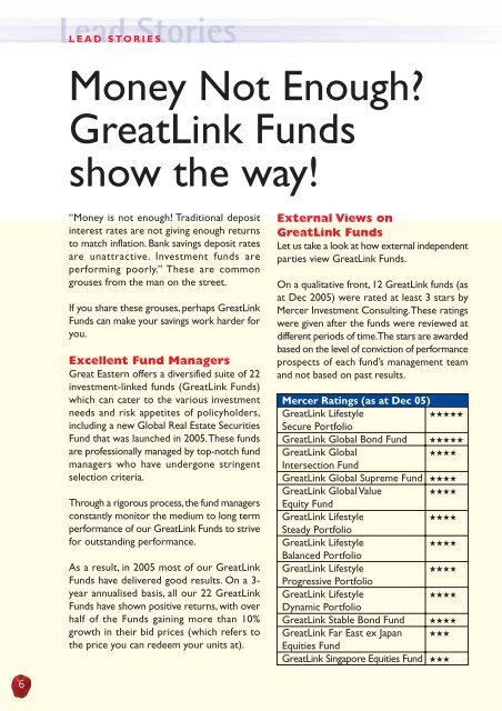 Funds GreatLink - Great Eastern Life