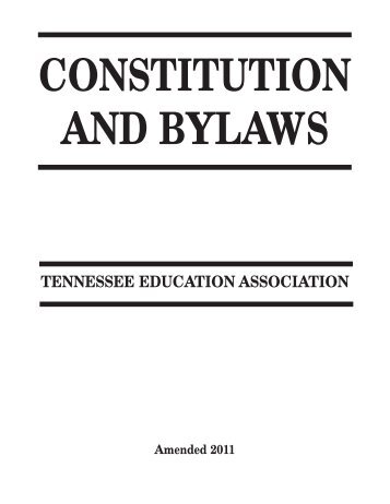 Constitution and Bylaws - Tennessee Education Association