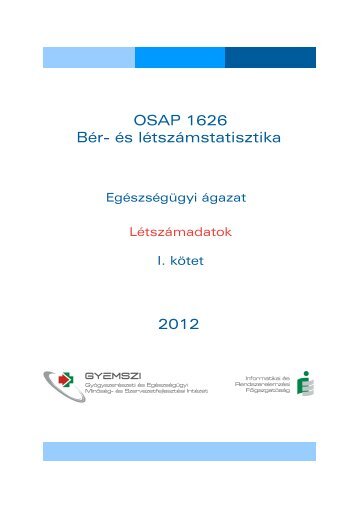 OSAP 1626 Bér- és létszámstatisztika 2012 - ESKI