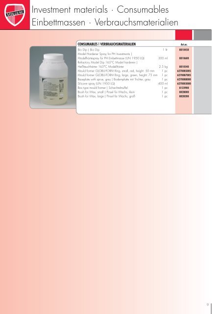 Catalogue/Katalog Vitallium - Elephant Dental