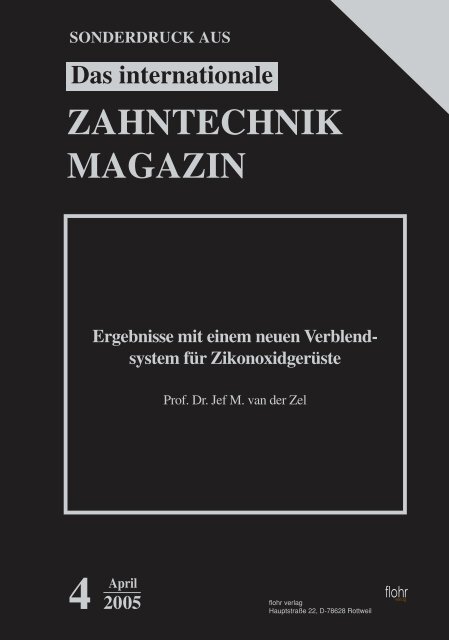 Ergebnisse mit einem neuen Verblendsystem fÃ¼r ... - Elephant Dental