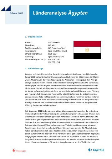 Länderanalyse Ägypten - Bayerische Landesbank