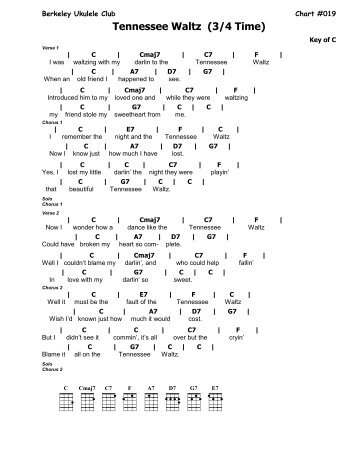 Berkeley Ukulele Club Tennessee Waltz (3/4 Time)