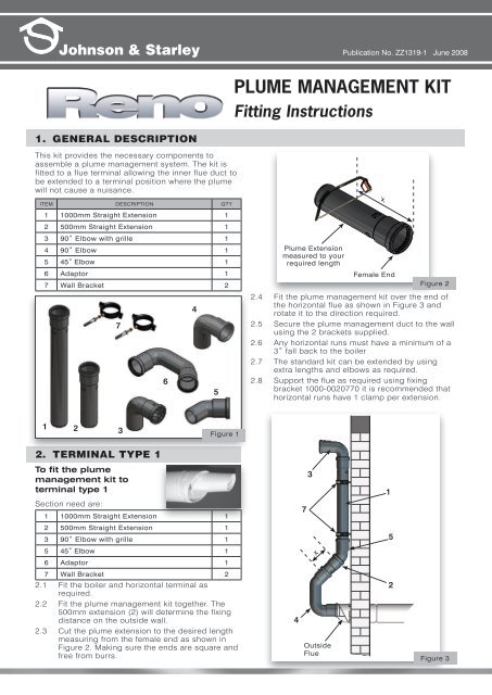 PLUME MANAGEMENT KIT Fitting Instructions - Johnson & Starley