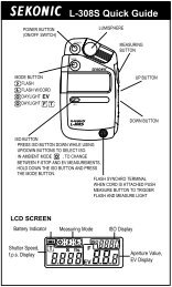 L-308S Quick Guide - Sekonic