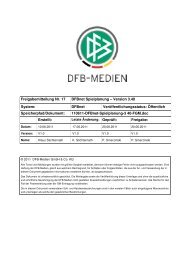 Freigabemitteilung Nr. 17 DFBnet Spielplanung â€“ Version 3.40