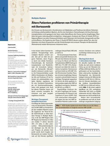 Ältere Patienten profitieren von Primärtherapie mit Bortezomib