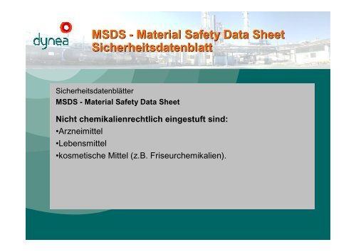 Sicherheitsdatenblatt & TUIS