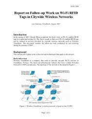 Report on Follow-up Work on Wi-Fi RFID Tags in Citywide Wireless ...