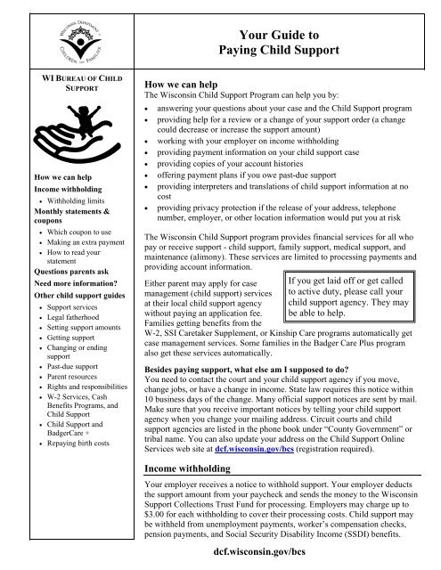 Child support 2024 payment information