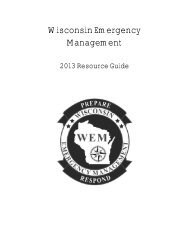 2013 Resource Guide -final.pub - Wisconsin Emergency Management