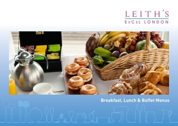 Breakfast, Lunch & Buffet Menu - ExCeL London