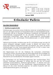 Infoblatt 2009-01 Januar - Gemeinde Erlinsbach SO